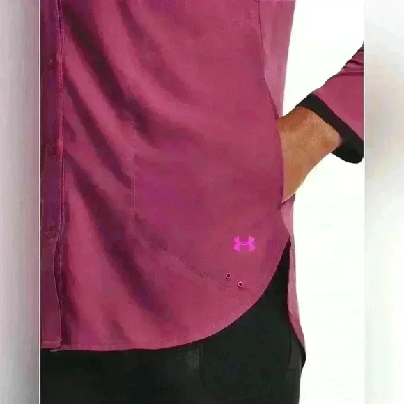 Under Armour Women’s Mauve Button Down Shirt UPF 50 - Picture 4 of 14